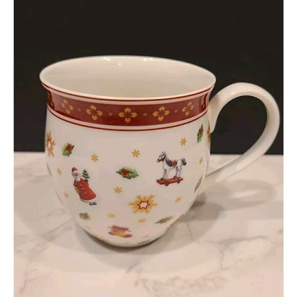 2017 Villeroy & Boch TOY'S DELIGHT Santa's Sleigh Ride 4" Christmas Mug Holiday - Picture 4 of 7